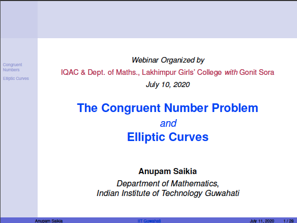 The Congruent Number Problem and Elliptic Curves