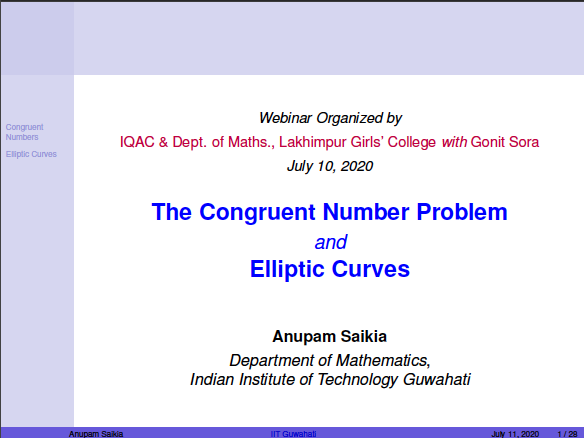 The Congruent Number Problem and Elliptic Curves