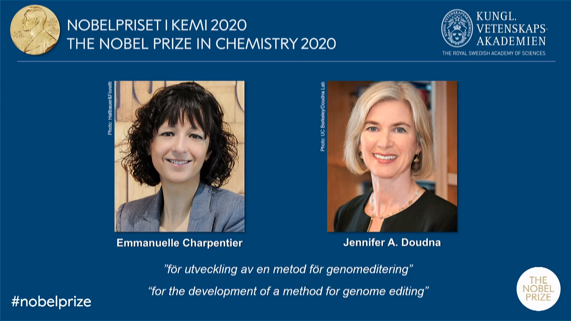 The 2020 Nobel Prize in Chemistry